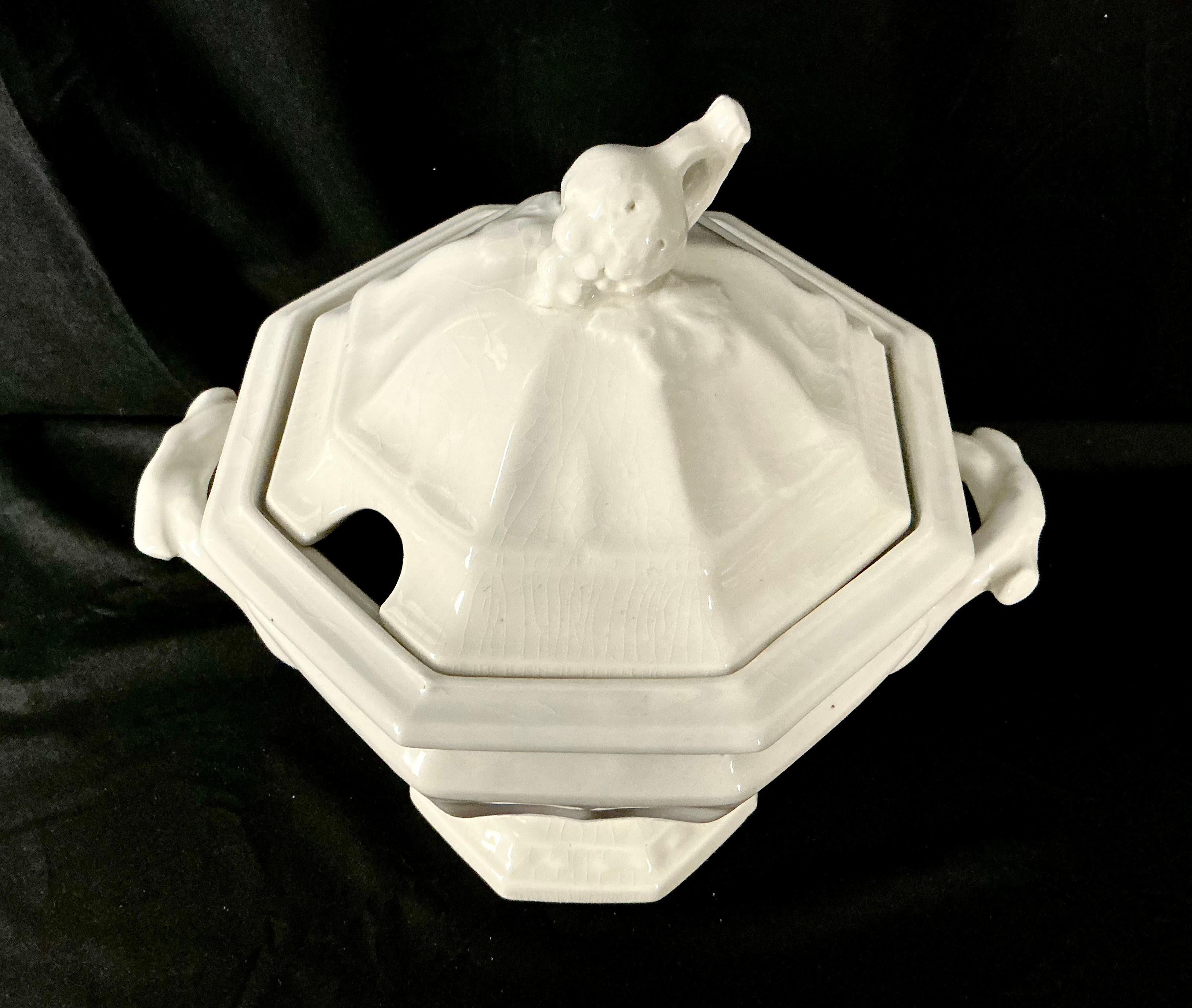 British Ironstone Soup Tureen With Lid For Sale