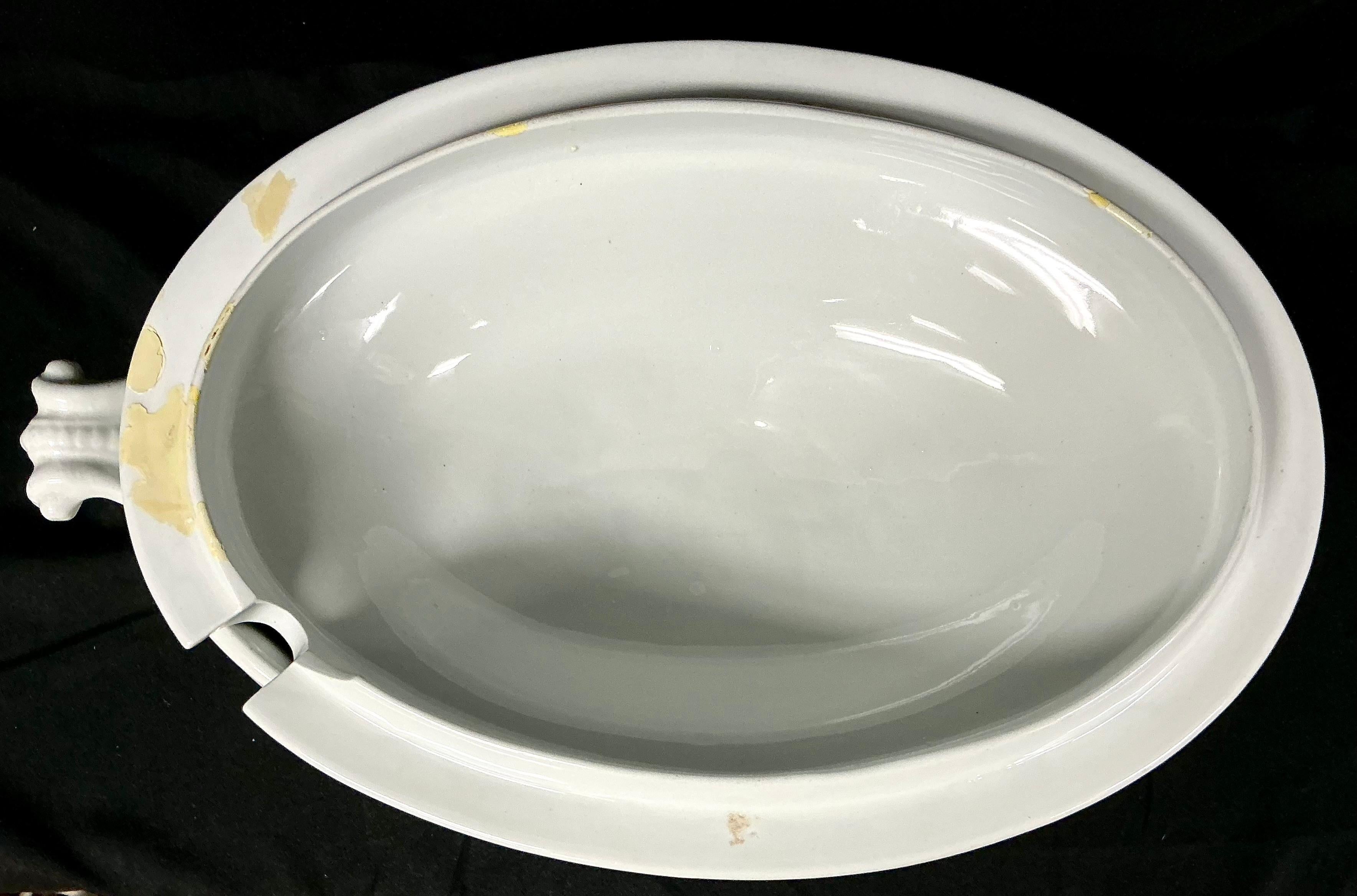 Ironstone Soup Tureen with Lid/Ladle by J.& G. Meakin For Sale 6
