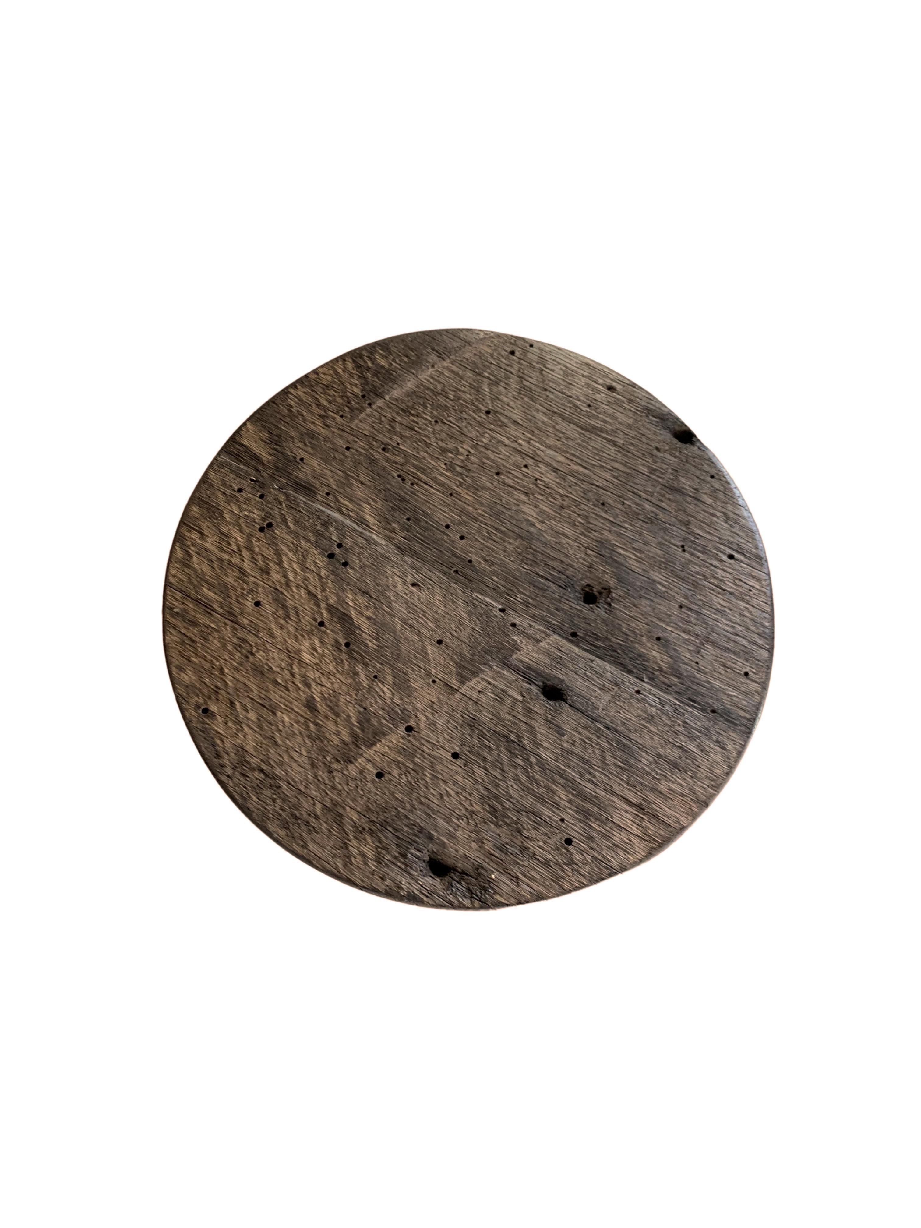 Hand-Crafted Ironwood Stool Modern Organic, Hand Crafted with Artisanal Wood Joinery For Sale