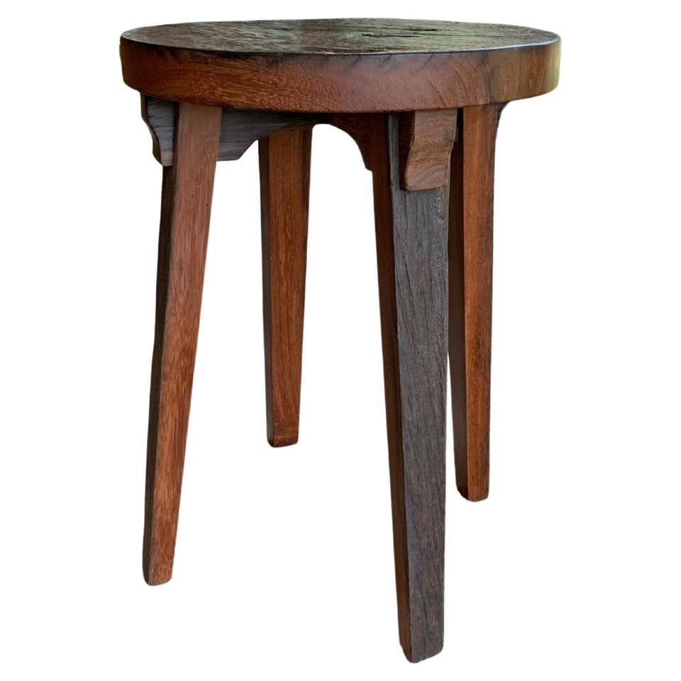 Sculptural Artisanal Hand-Shaped Stools in Wood, 1970s For Sale at 1stDibs