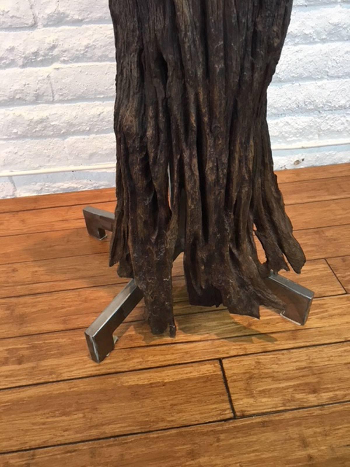 Ironwood and Steel Sculpture For Sale 2