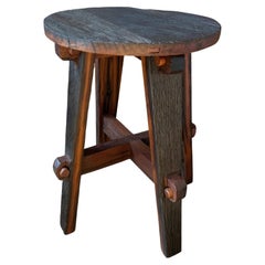 Ironwood Stool Modern Organic, Hand Crafted with Artisanal Wood Joinery