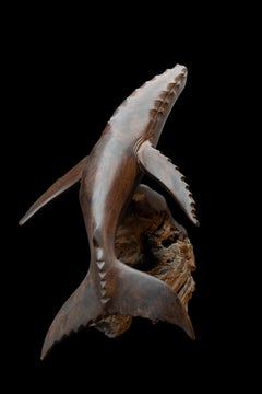 Ironwood Whale Sculpture