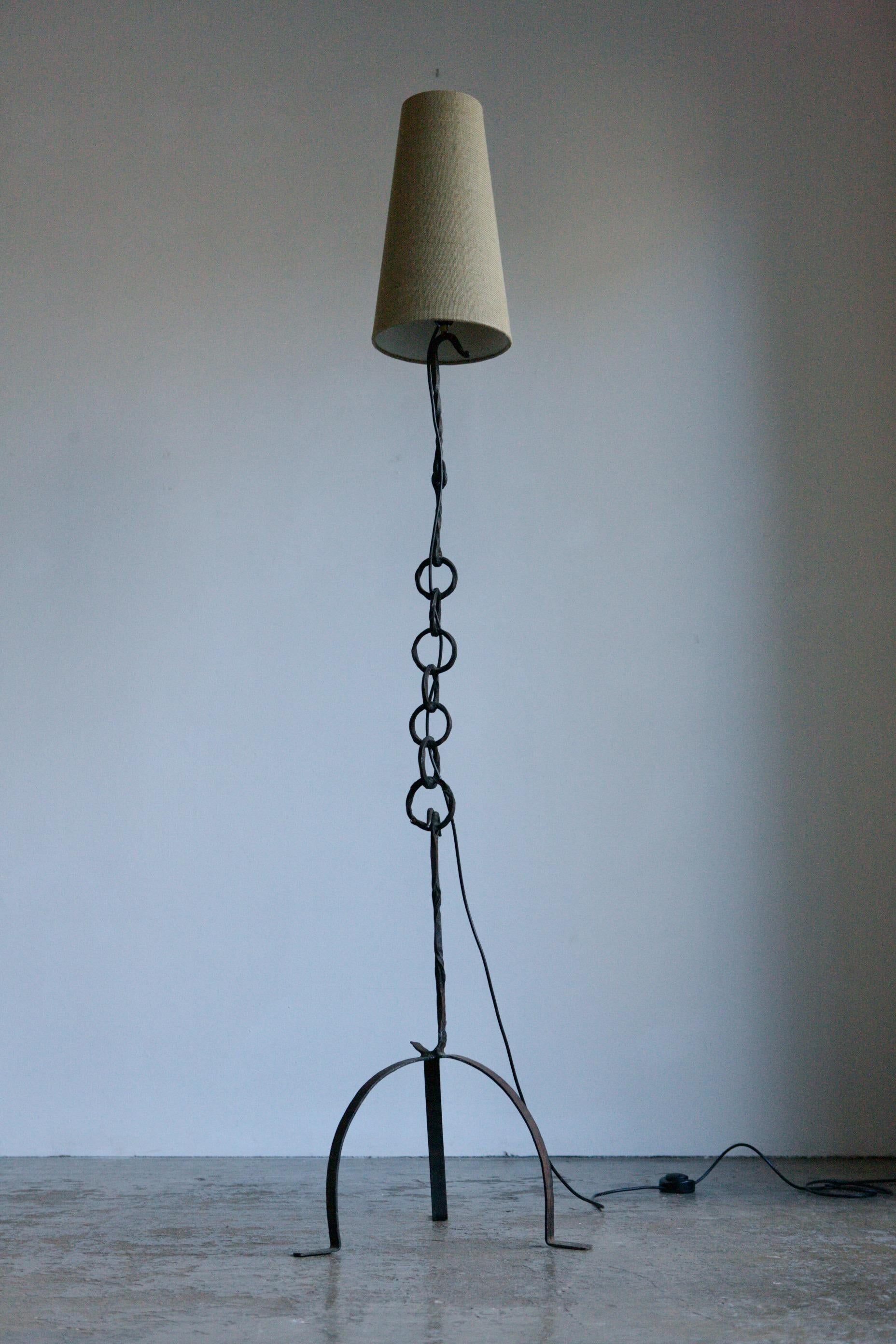 French Ironwork Floor Lamp For Sale
