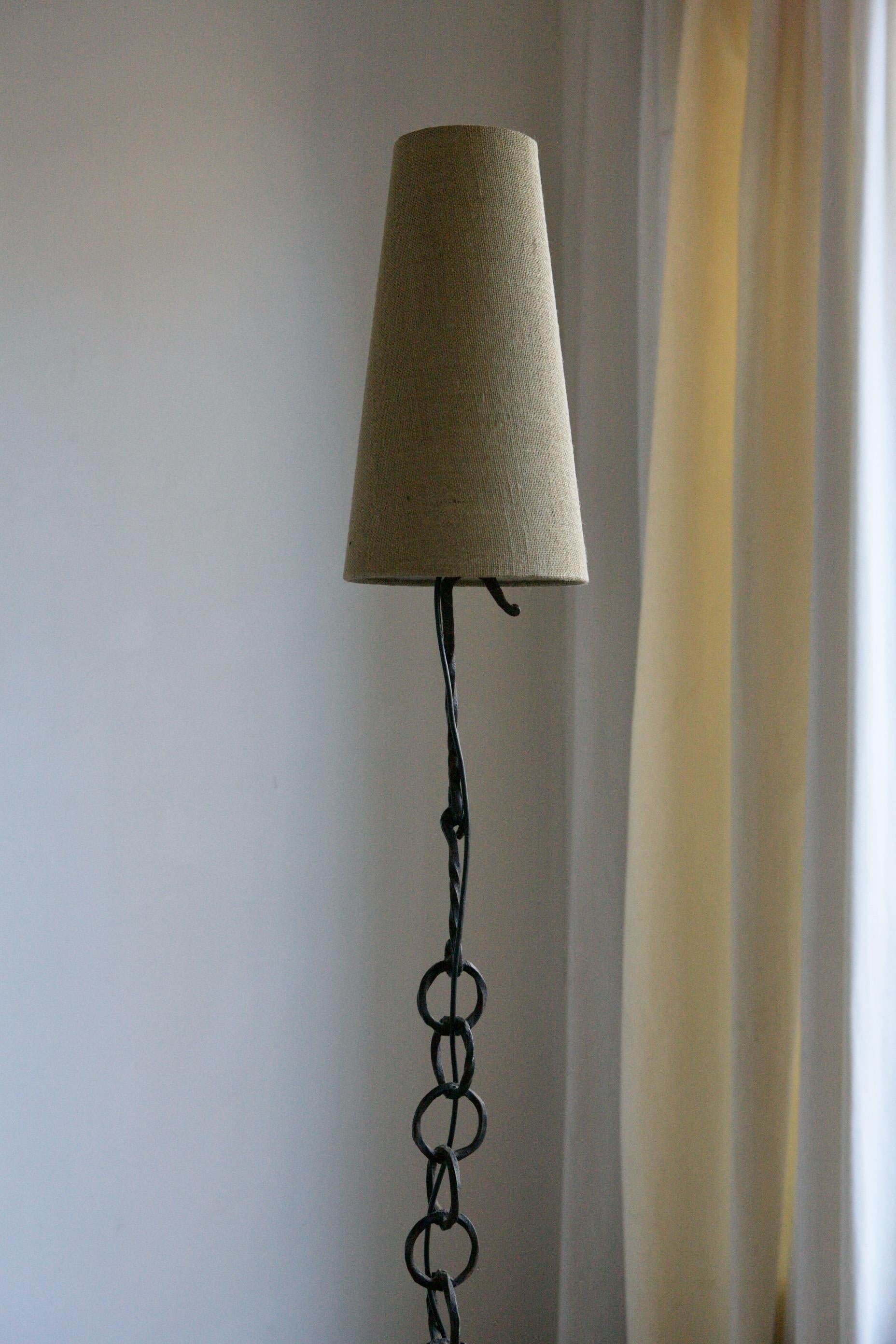 Ironwork Floor Lamp In Good Condition For Sale In London, GB