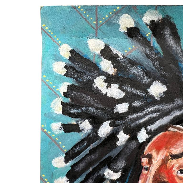 20th Century Iroquois Native American Portrait Painting Turtle Clan Warrior - Signed For Sale