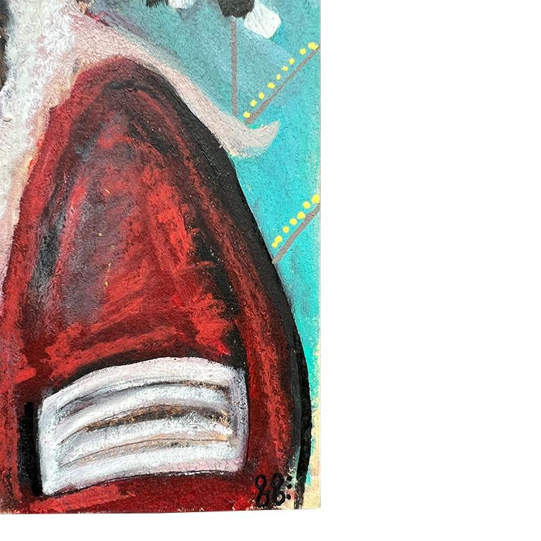 Iroquois Native American Portrait Painting Turtle Clan Warrior - Signed For Sale 2