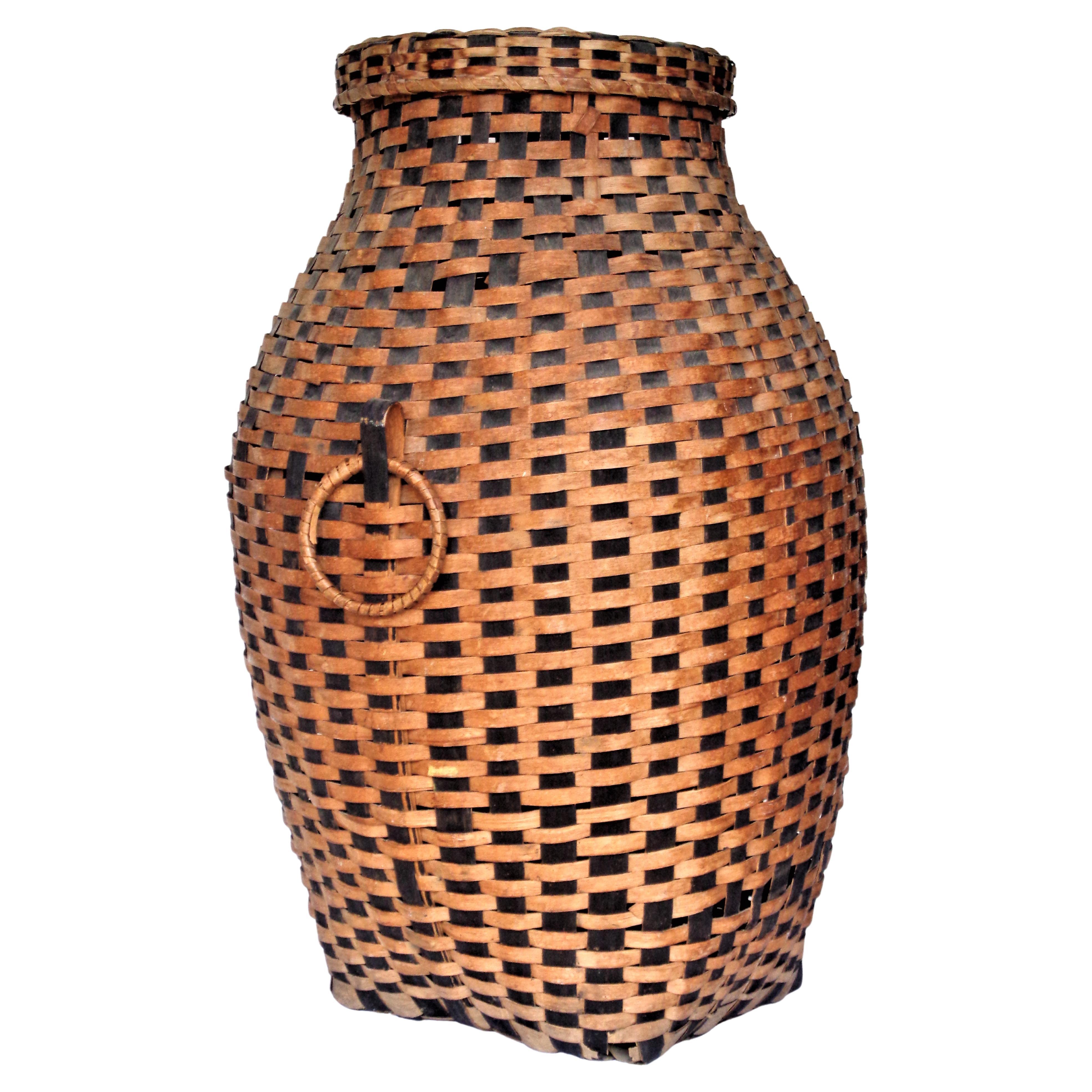 Iroquois Storage Basket, Circa 1900 For Sale