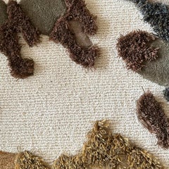 Unregelmäßiger abstrakter brauner Teppich ' Choco High ' von RAG HOME