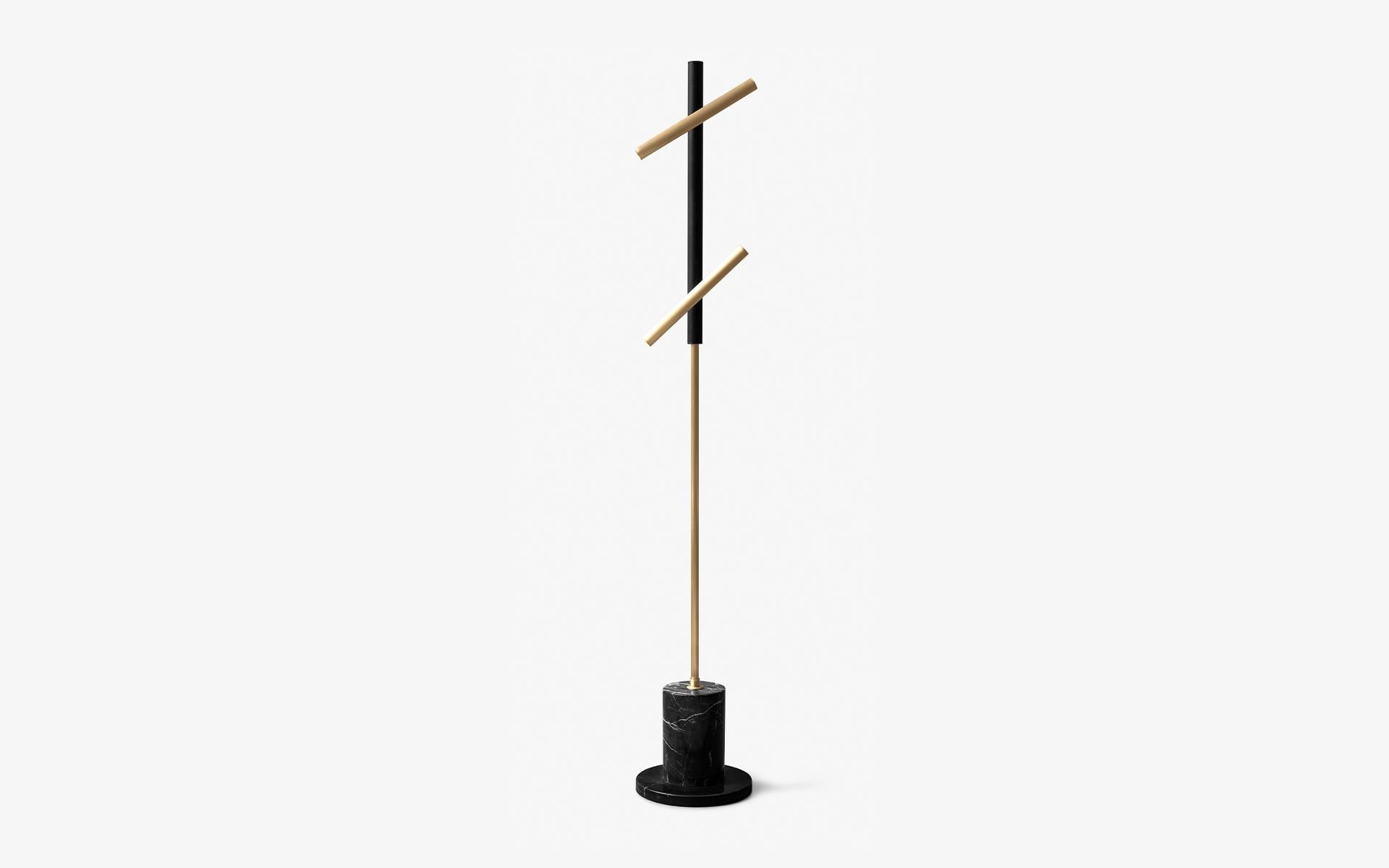 Modern Irregular Brass Metal Adjustable Floor Lamp For Sale