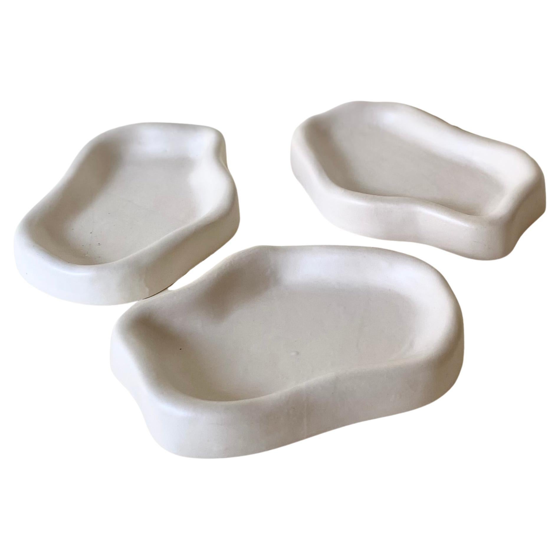 Irregular Chunky Tray Unique Cloud Ceramic Plate Modern Ring Dish Trinket For Sale