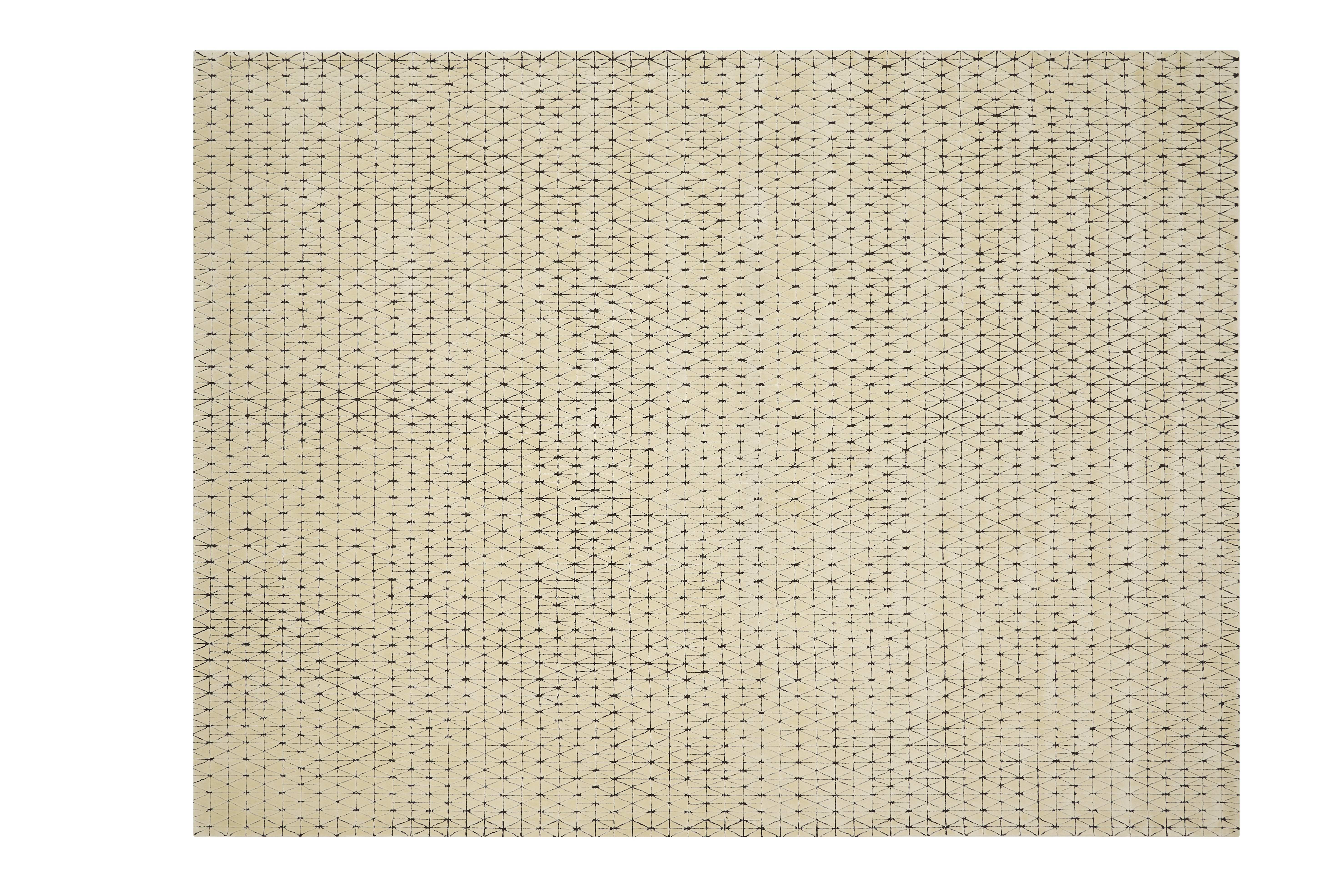 Custom Handcrafted Tufted Carpet in Wool & Viscose, Chinoiserie, 8ft*10ft