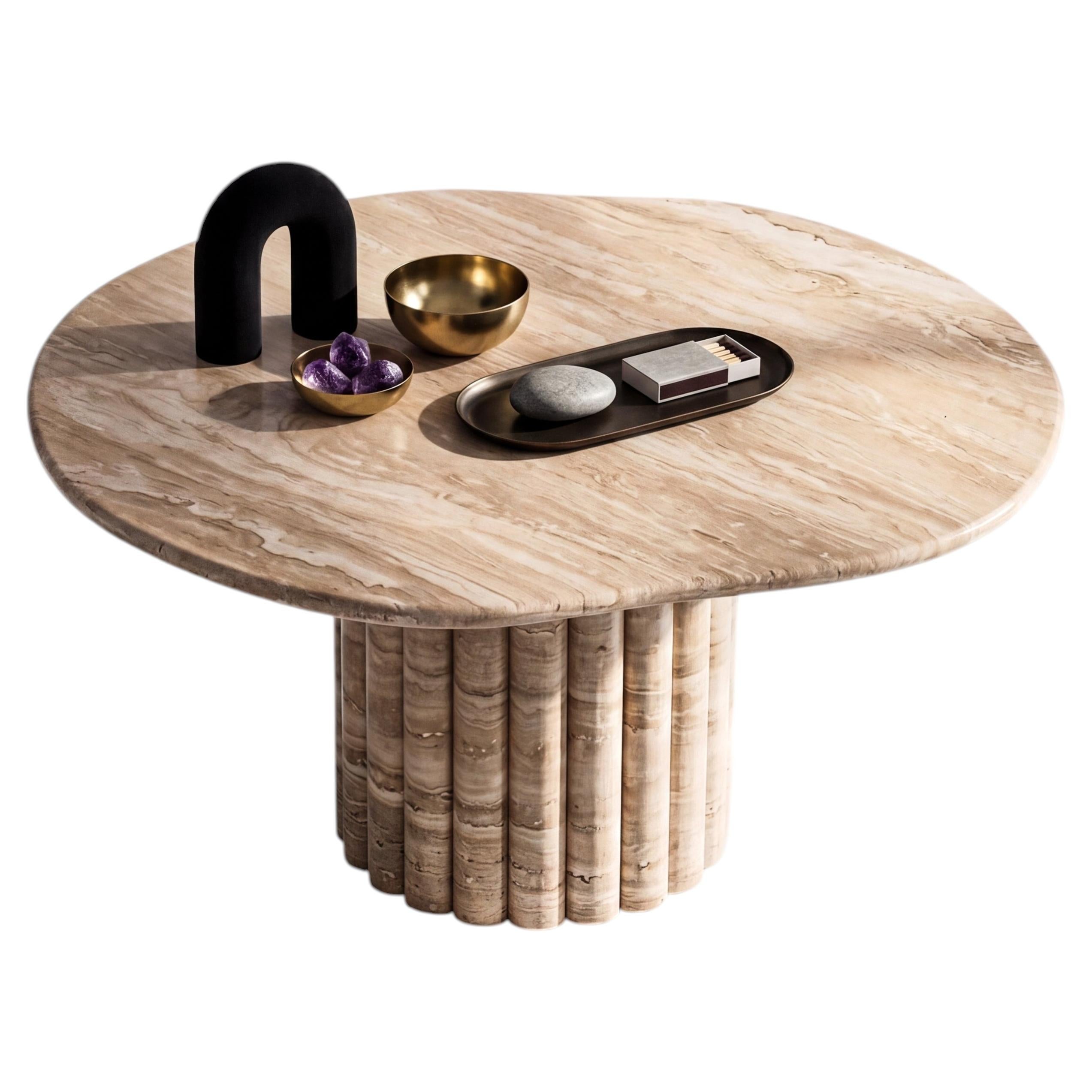 Irregular Round Table Irregular Form Round Travertine Natural Stone Table - Round Marble ...