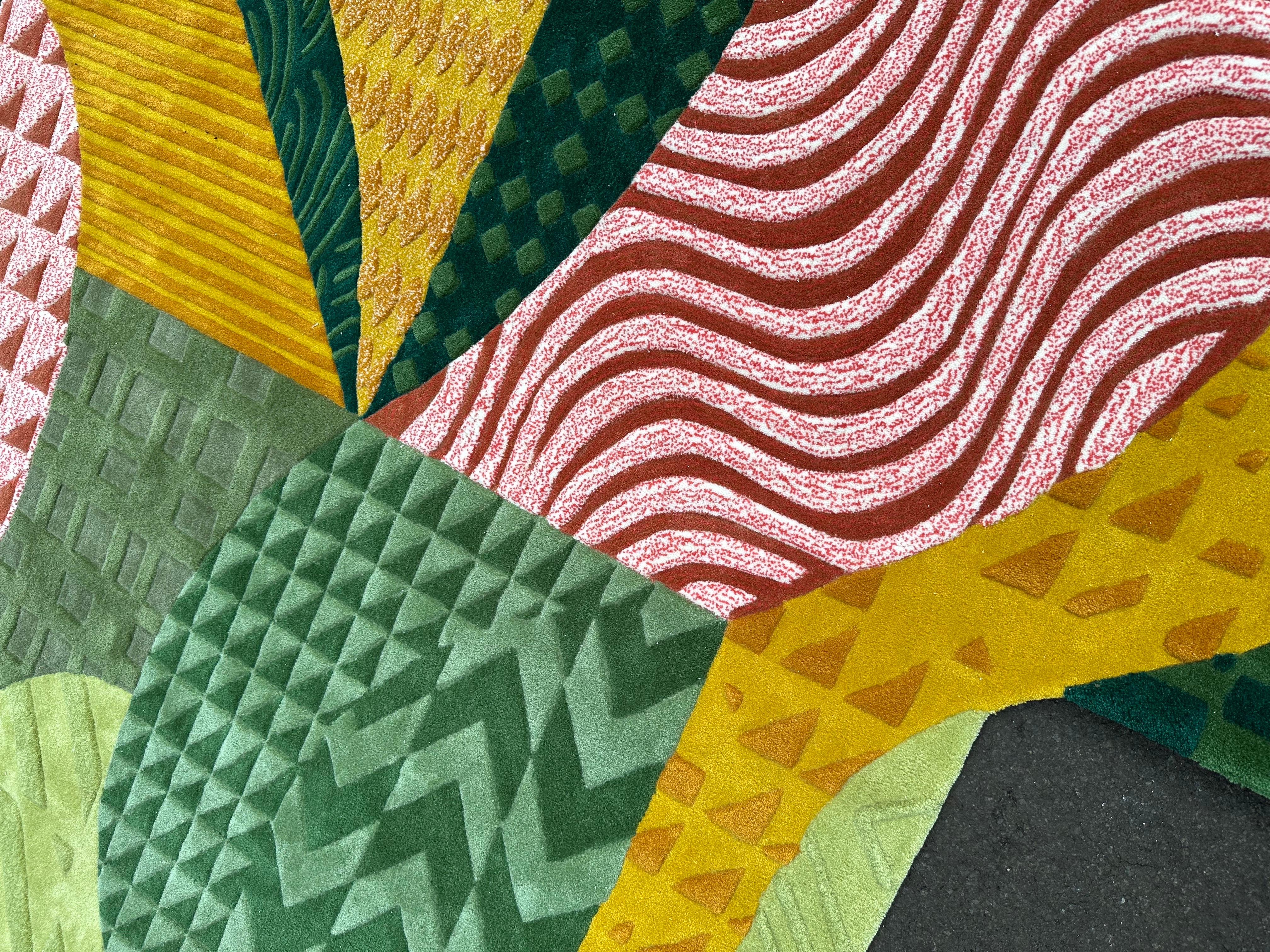 Irregular Shape Teppich mit geometrischem Muster von RAG HOME (Indonesisch) im Angebot