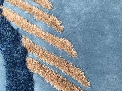 Irregular Shape Modern Style with Blue Green Grey Rug by Rag Home