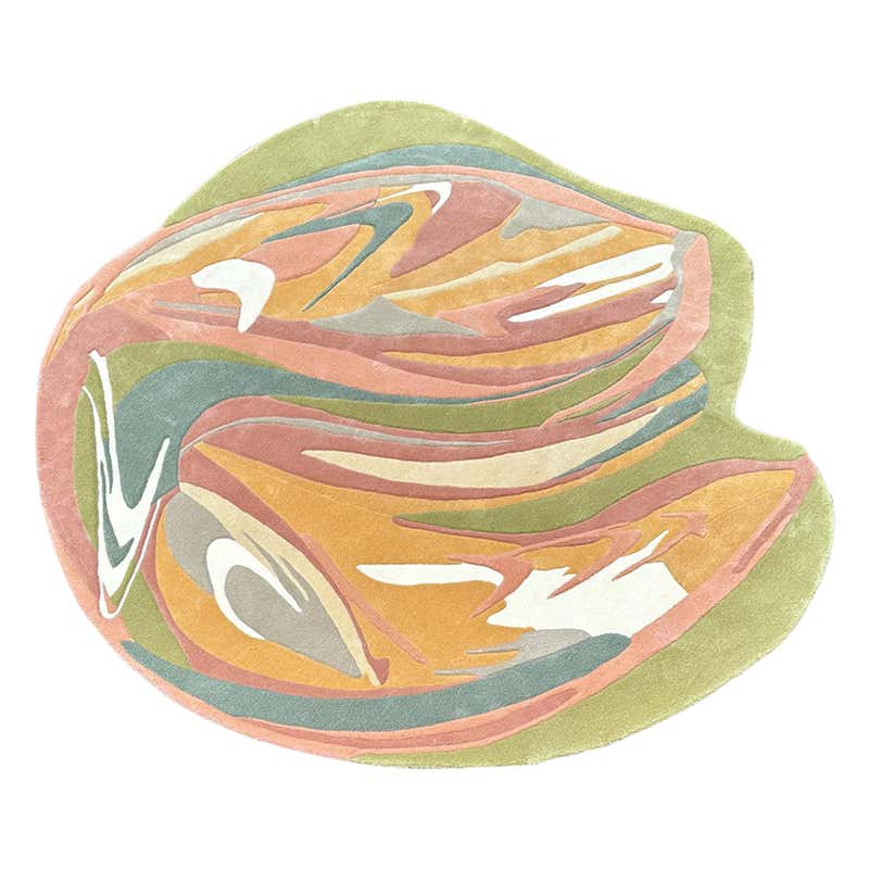 Swirls Whirls Organic Shape Rug by RAG home For Sale at 1stDibs