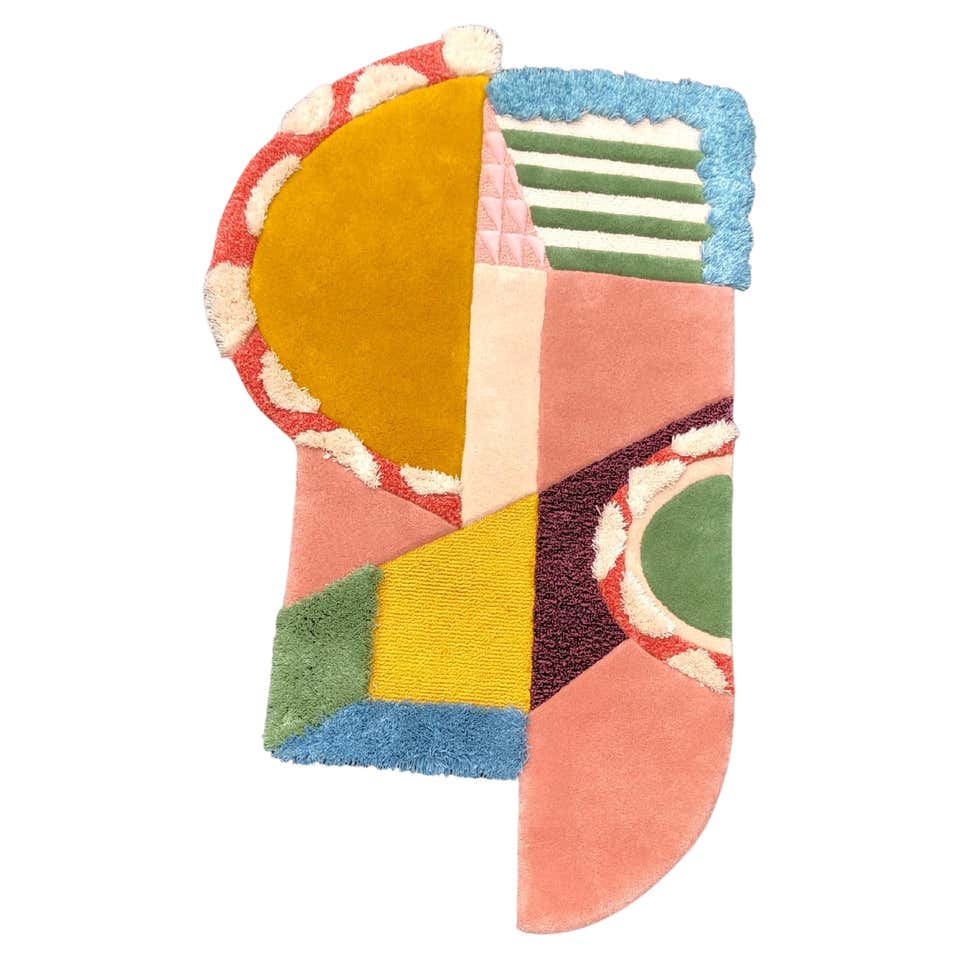 Irregular Shape with Abstract Pink Blush Terracotta Green 'Hey Archie ...