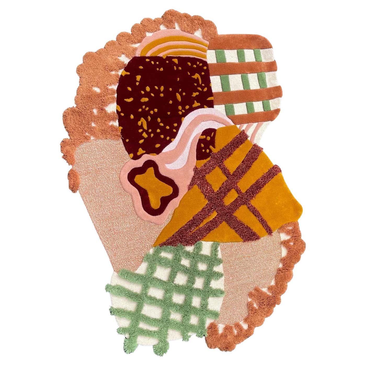 Irregular Shape with Abstract Pink Blush Terracotta Maroon 'Hey Archie ...