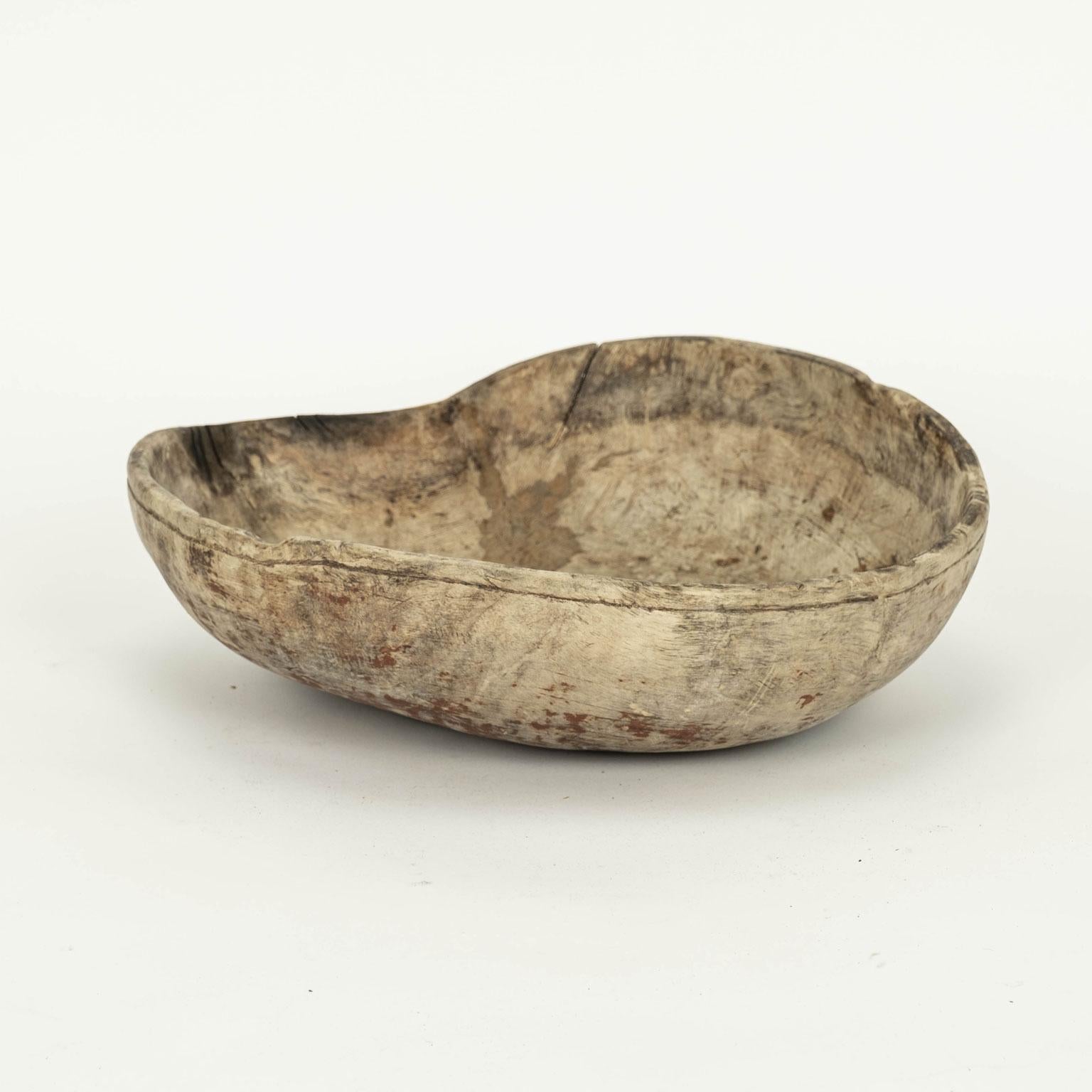 Primitive Irregular-Shaped Hand-Carved Swedish Root Bowl