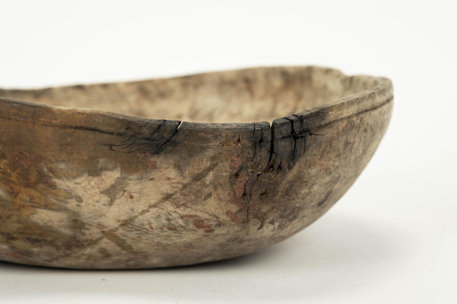 Irregular-Shaped Hand-Carved Swedish Root Bowl 2