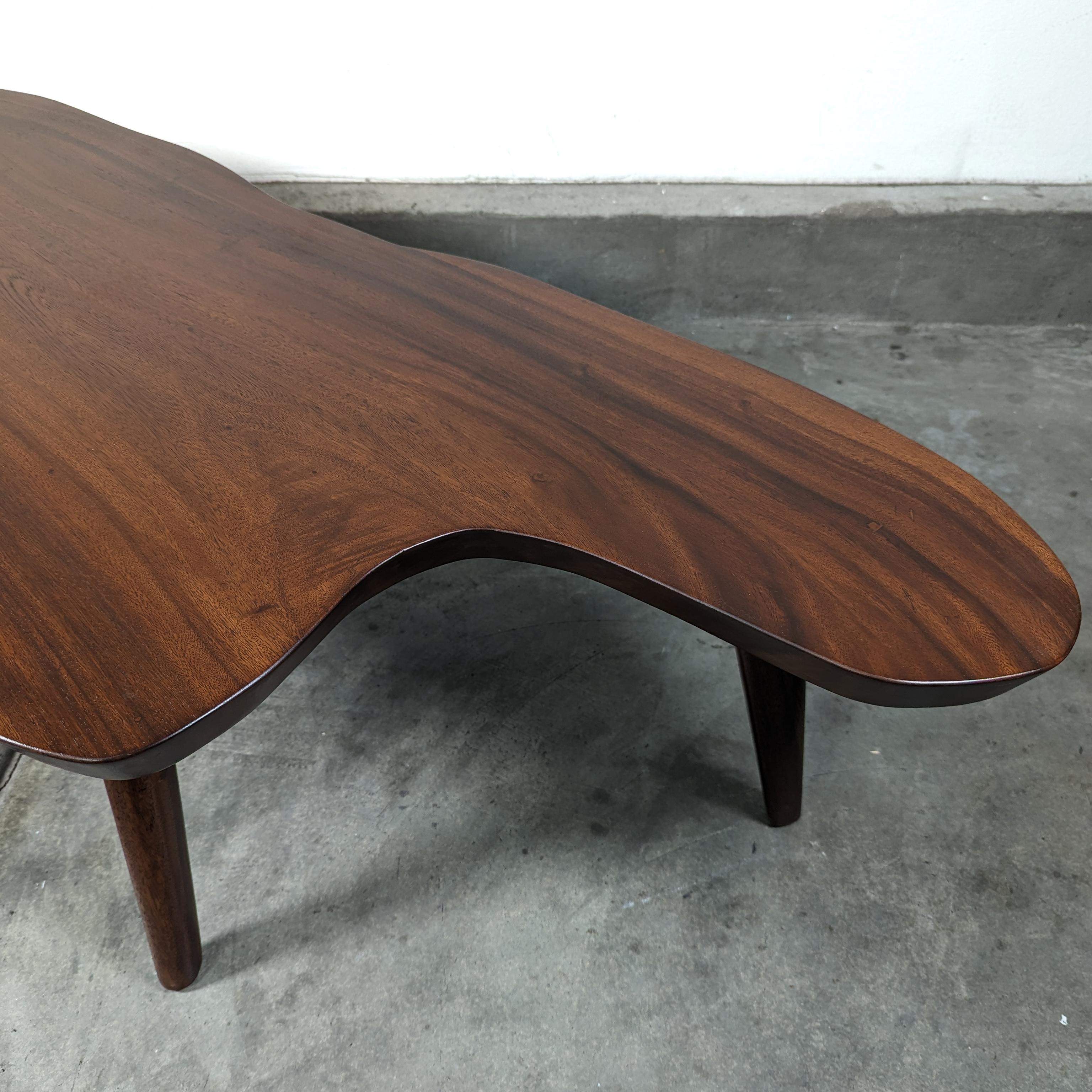 Irregular Shaped Mid Century Modern Mokey Pod Coffee Table 4