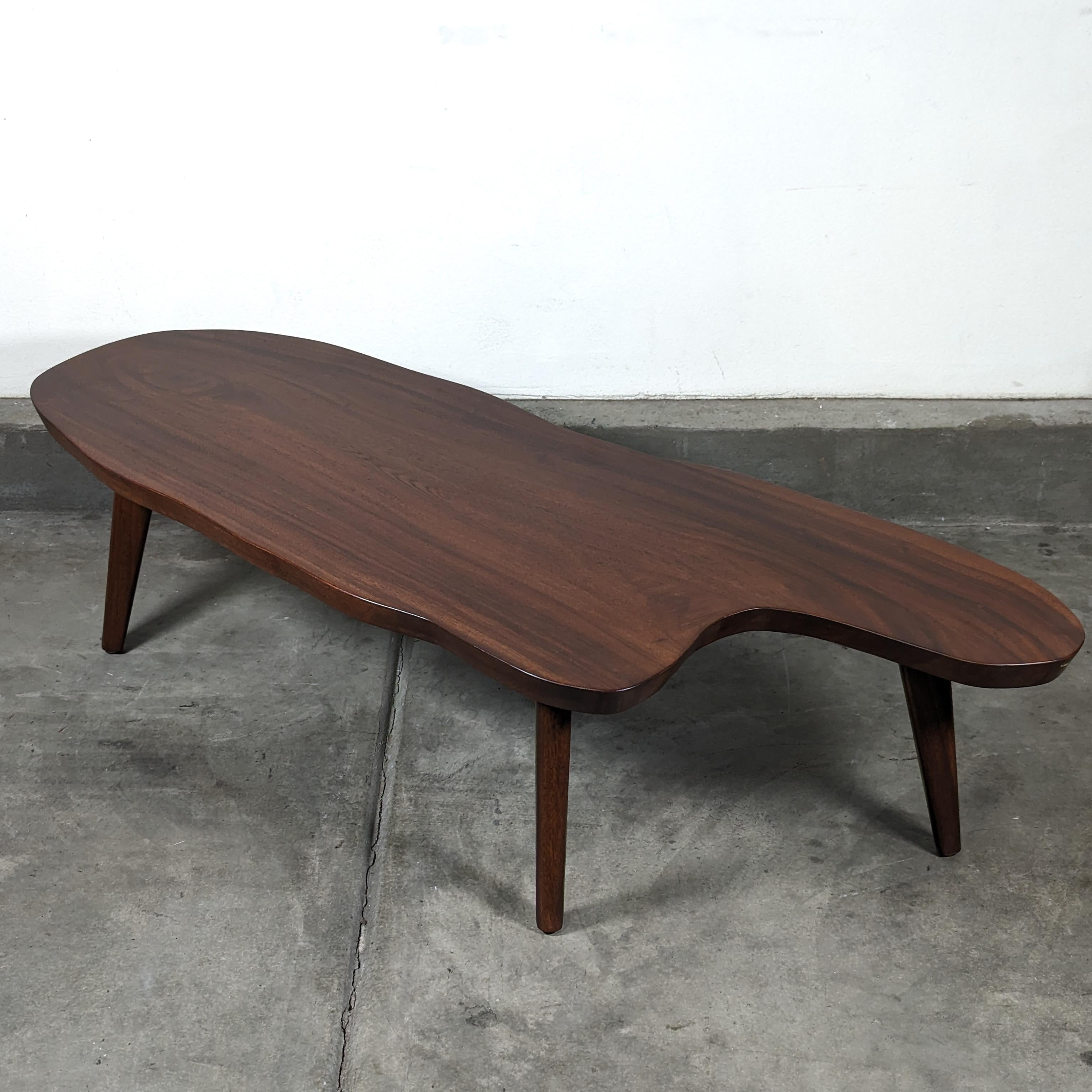 Irregular Shaped Mid Century Modern Mokey Pod Coffee Table 1
