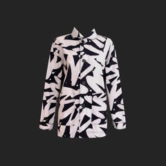 Irregular Sleep Pattern - Organic Cotton Jacket - Black + White Abstract Print