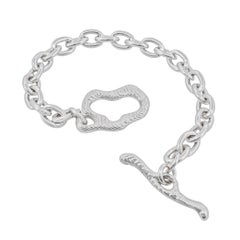 Pulsera con cierre de palanca irregular, de plata de ley de True Connexion