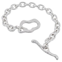Pulsera con cierre de palanca irregular, de plata de ley de True Connexion