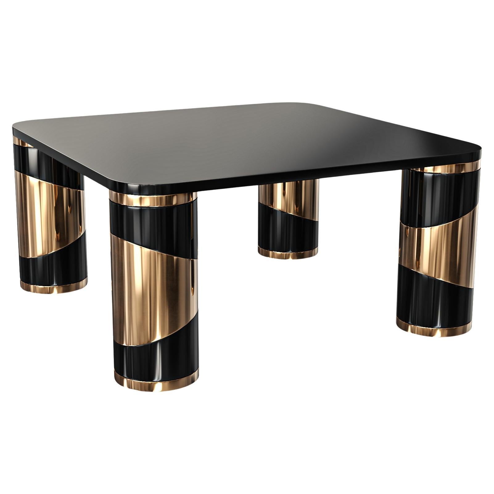 "Irresistibile" Coffee Table With Bronze, Handcrafted, Istanbul For Sale