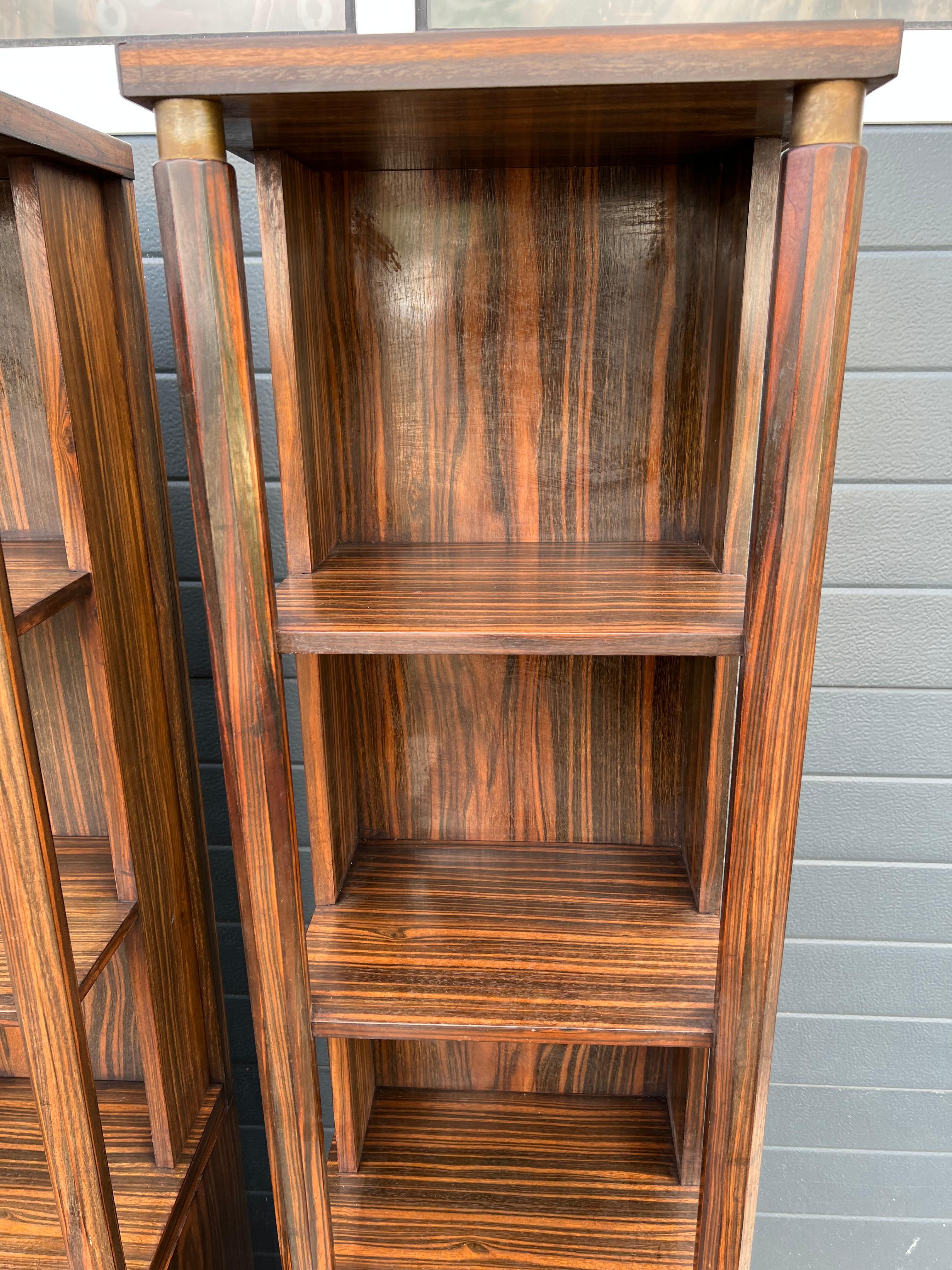 Irresistible Pair Art Deco Austria Vienna Large Bookcase Cabinets or Nightstands For Sale 8