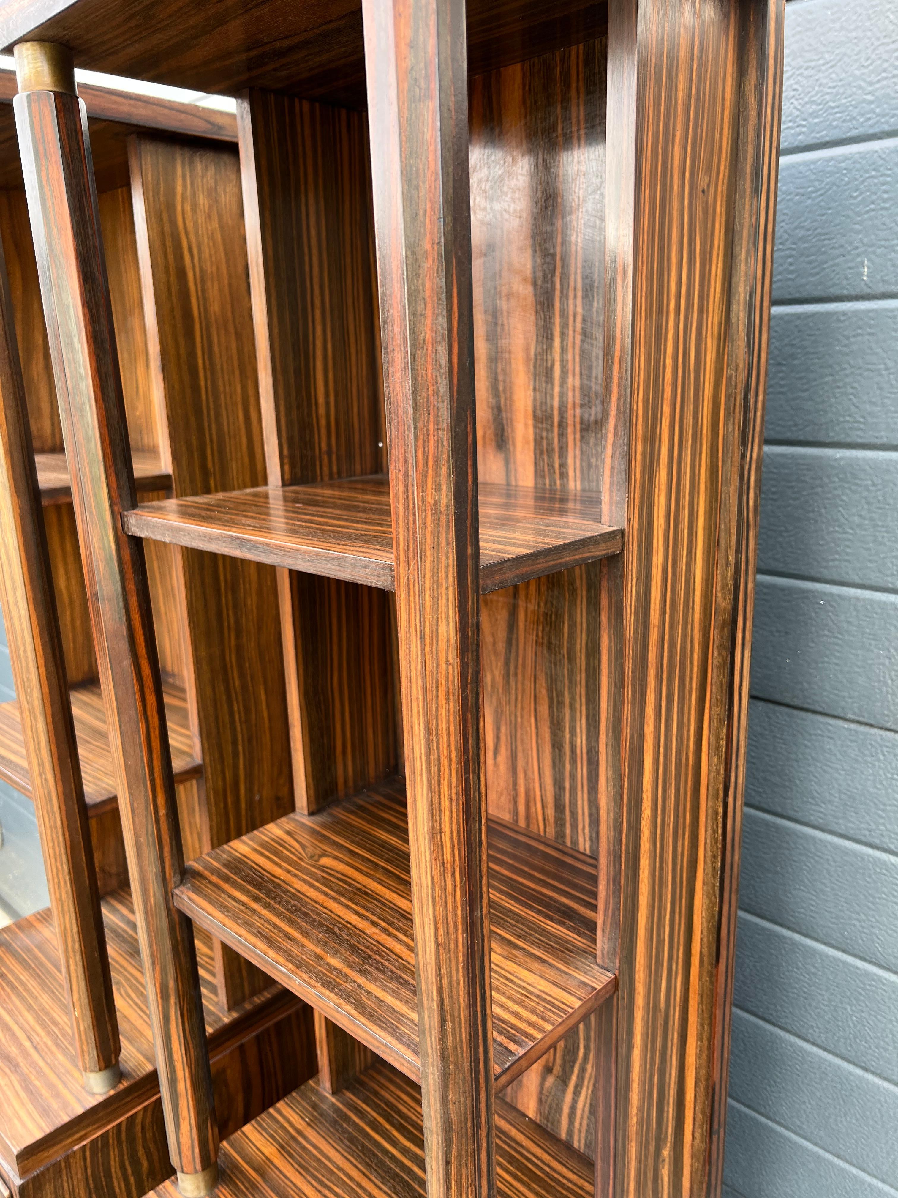 Irresistible Pair Art Deco Austria Vienna Large Bookcase Cabinets or Nightstands For Sale 7