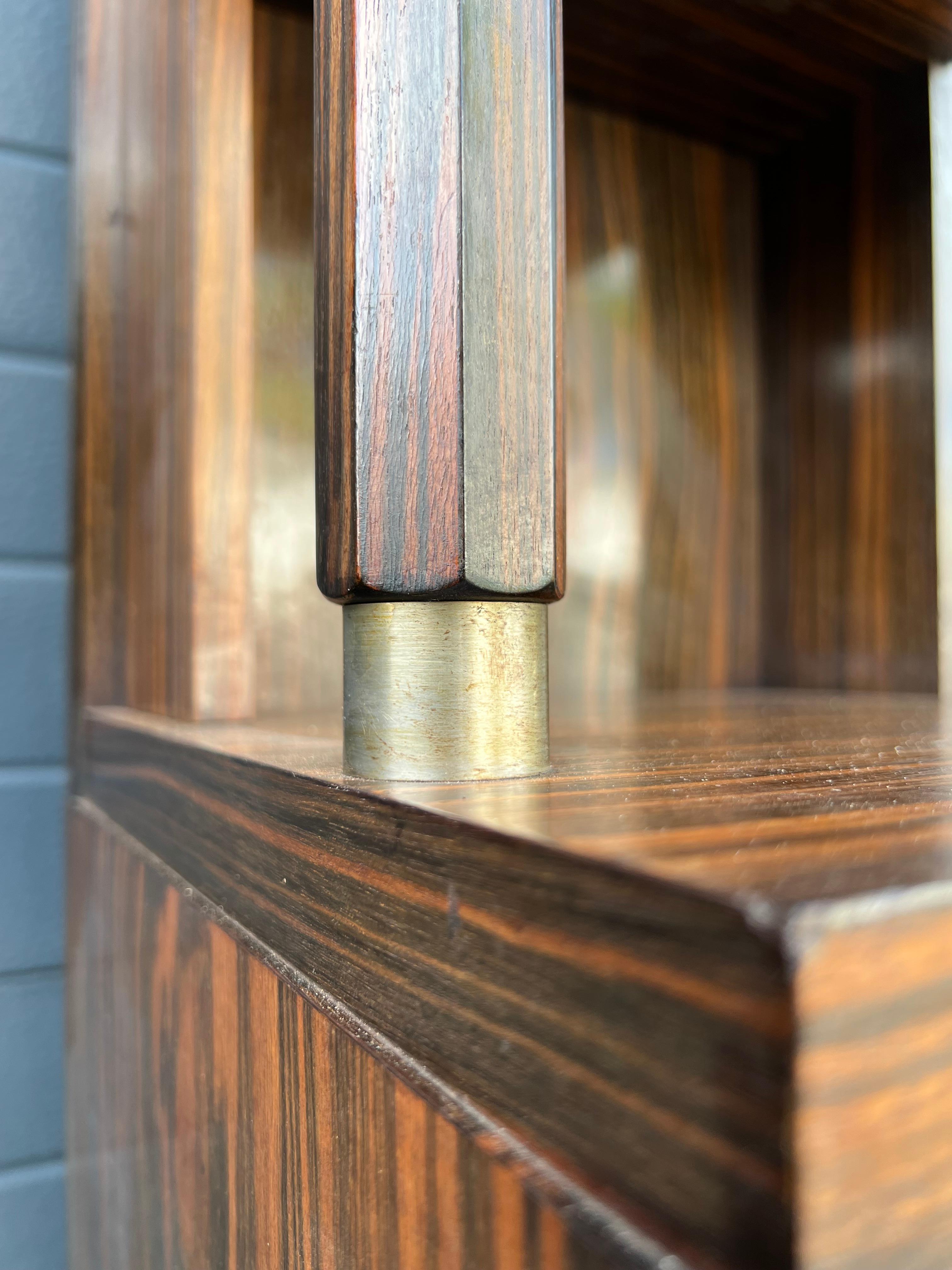 Vienna Secession Irresistible Pair Art Deco Austria Vienna Large Bookcase Cabinets or Nightstands For Sale