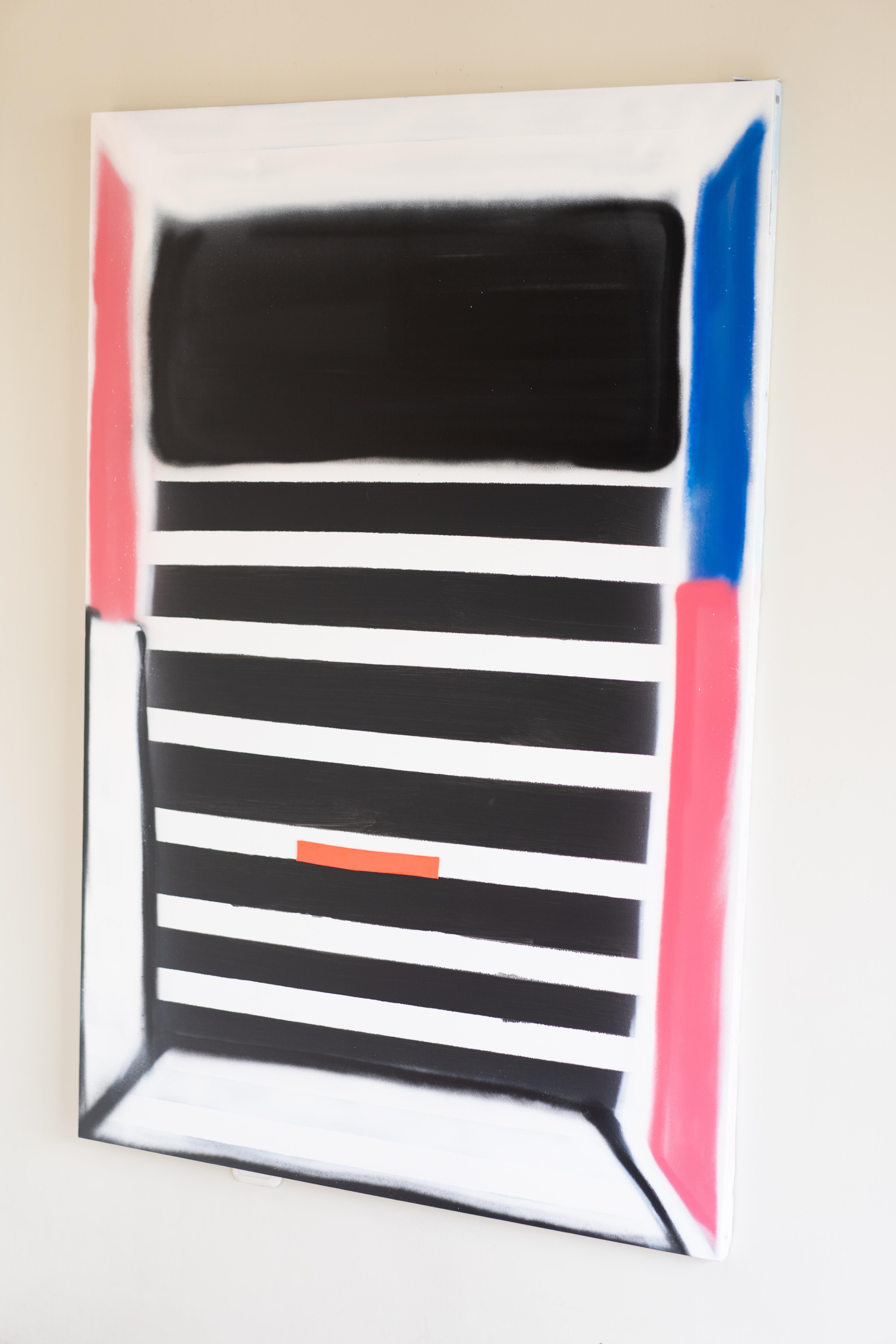 1981 Model 3, Acrylic, enamel, aerosol and fabric on canvas, 100 x 150 cm, 2021 - Painting by IRSKIY 