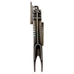 Kinetischer Anhänger aus Sterlingsilber von Irvin und Bonnie Burkee, Amerikanische Moderne