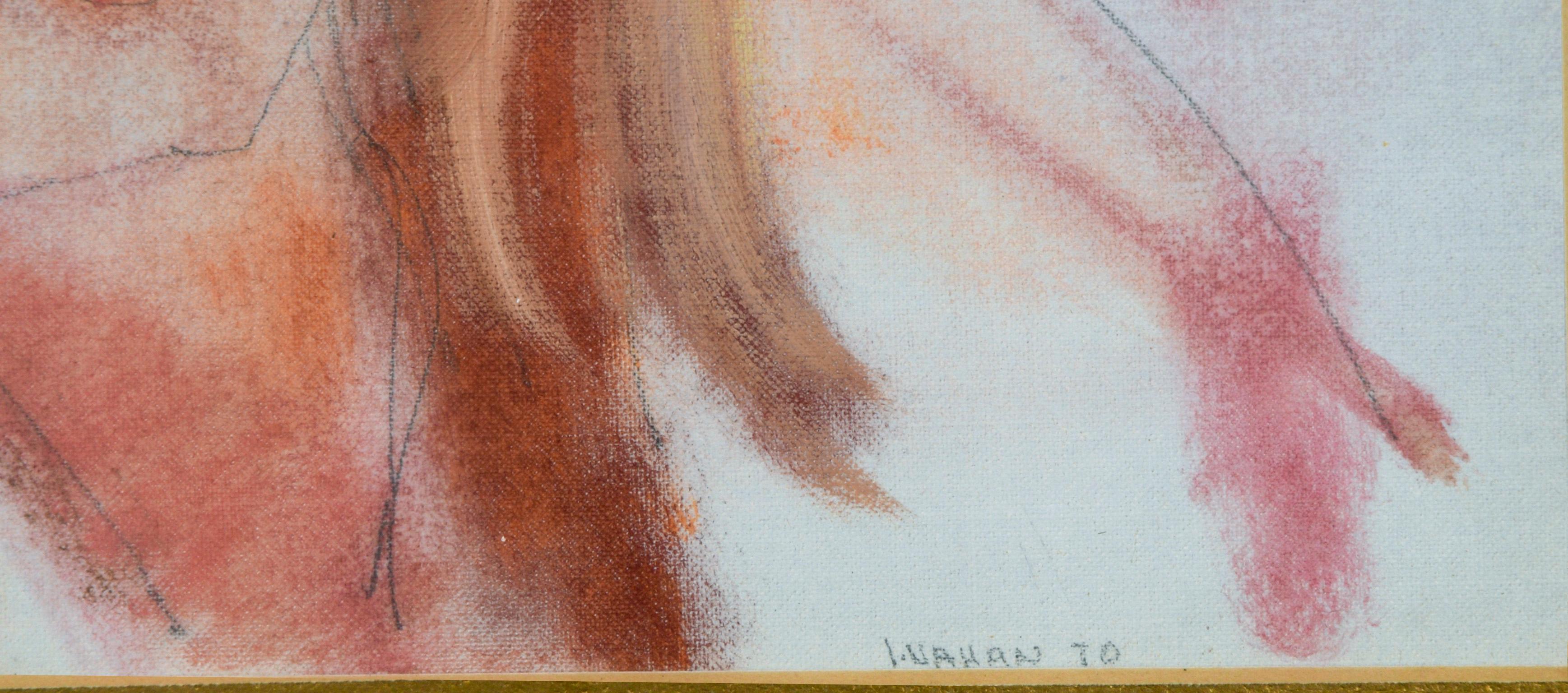 Vintage Expressive Multimedia Portrait of a Woman For Sale 3
