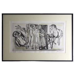 Irving Amen Con Spirito 1st Edition Signed Etching on Paper Framed