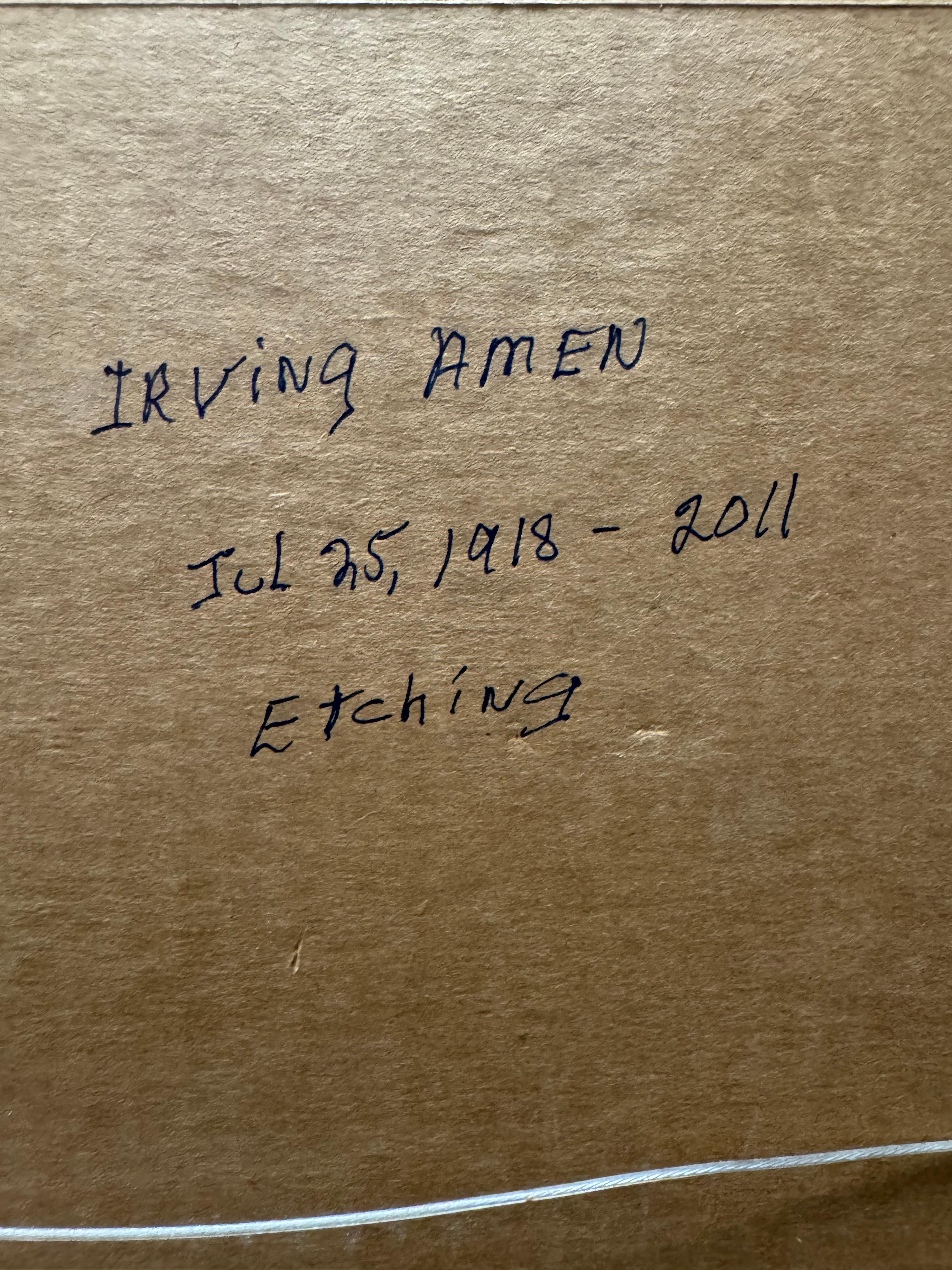 Irving Amen Radierung 