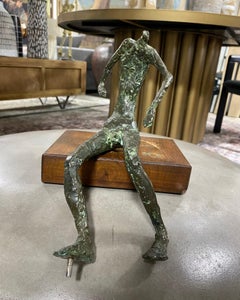 Irving Amen Original Mid-Century Modern-Figurenskulptur „Movement“ aus Bronze