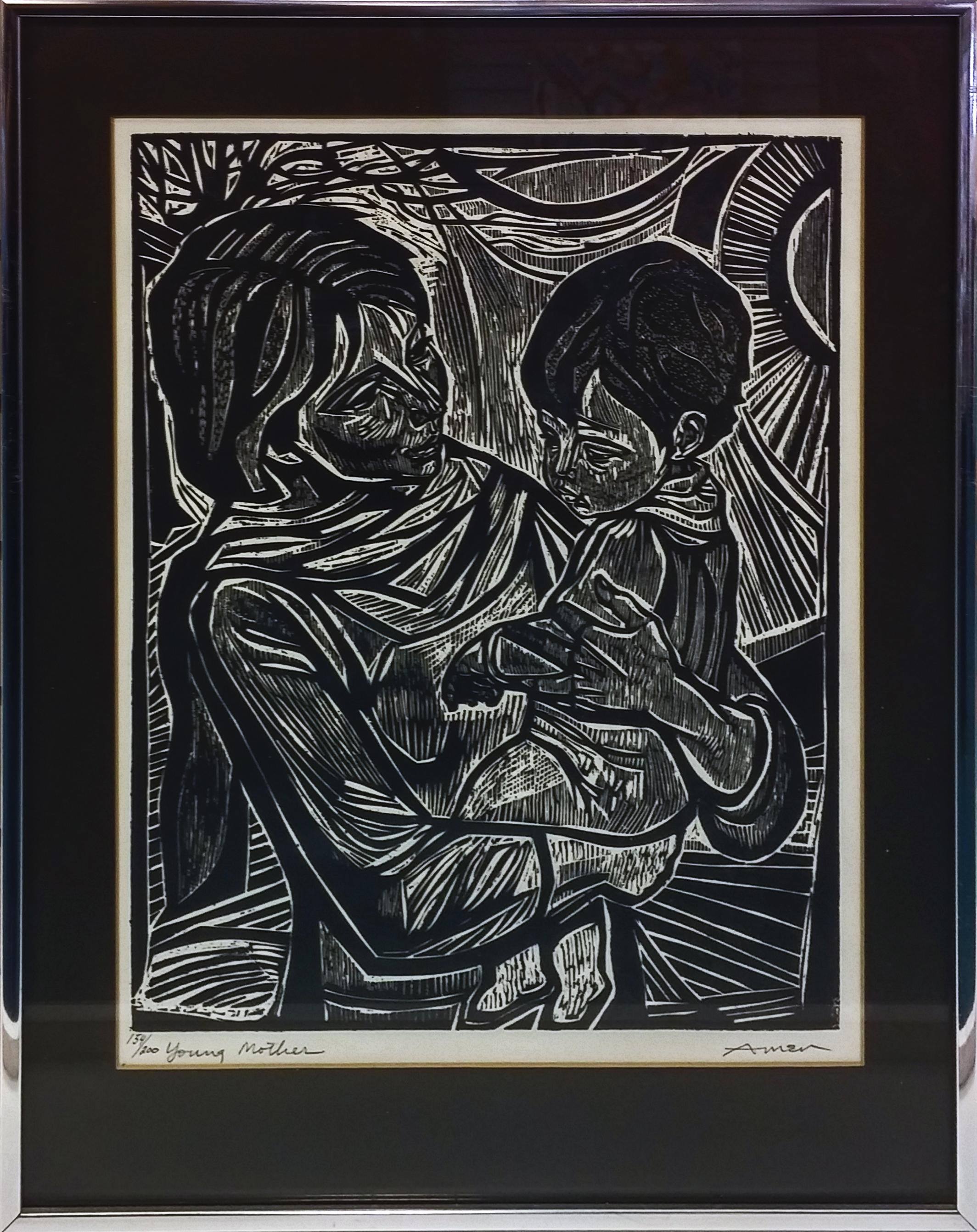 YOUNG MOTHER - Print by Irving Amen