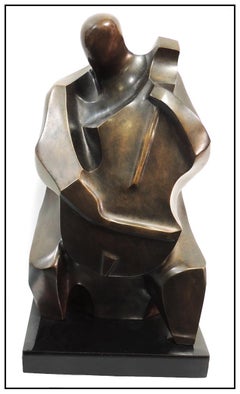 Irving Amen Original Bronze Sculpture Musical Figurative Signed Modern Artwork