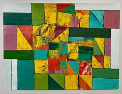 Abstract Expressionist Color Block Painting Mod Architect Irving Haynes RISD