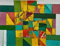 Abstract Expressionist Color Block Painting Mod Architect Irving Haynes RISD