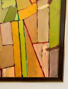 Irving Haynes, Abstract Acrylic on Paper Laid to Board