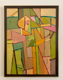 Irving Haynes, Abstract Acrylic on Paper Laid to Board 