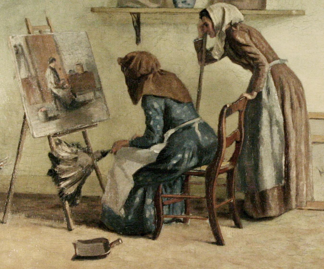 L'atelier de l'artiste - Victorien Painting par Irving E. Hurlburt