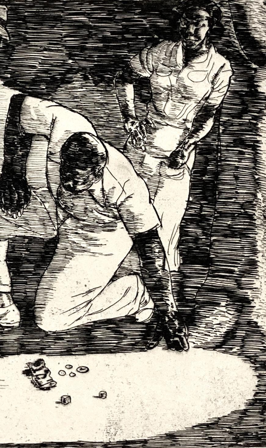 Irving Guyer, Roll Them Bones, hommes afro-américains de l'époque de la dépression au craps. en vente 3
