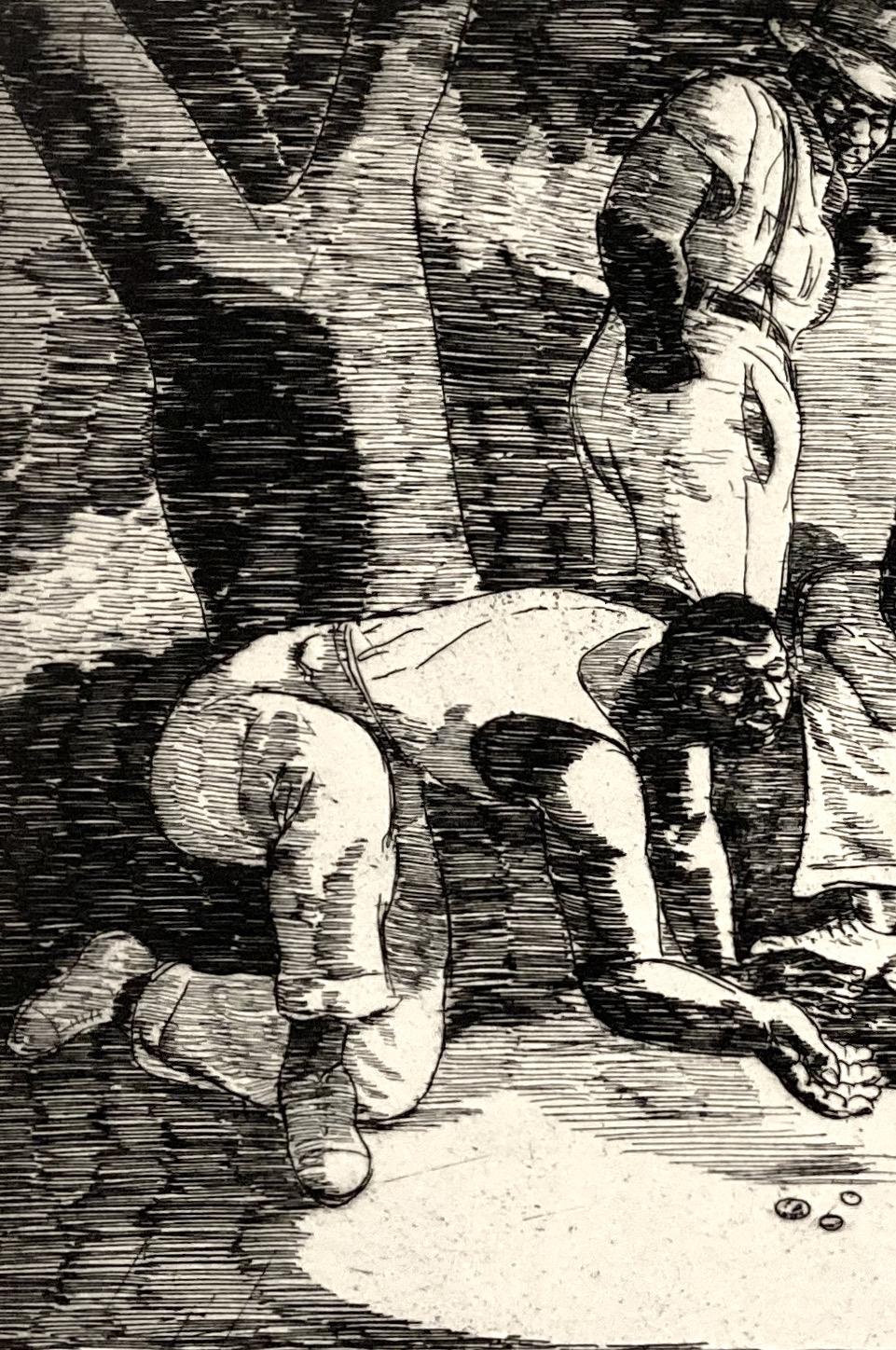 Irving Guyer, Roll Them Bones, hommes afro-américains de l'époque de la dépression au craps. en vente 4