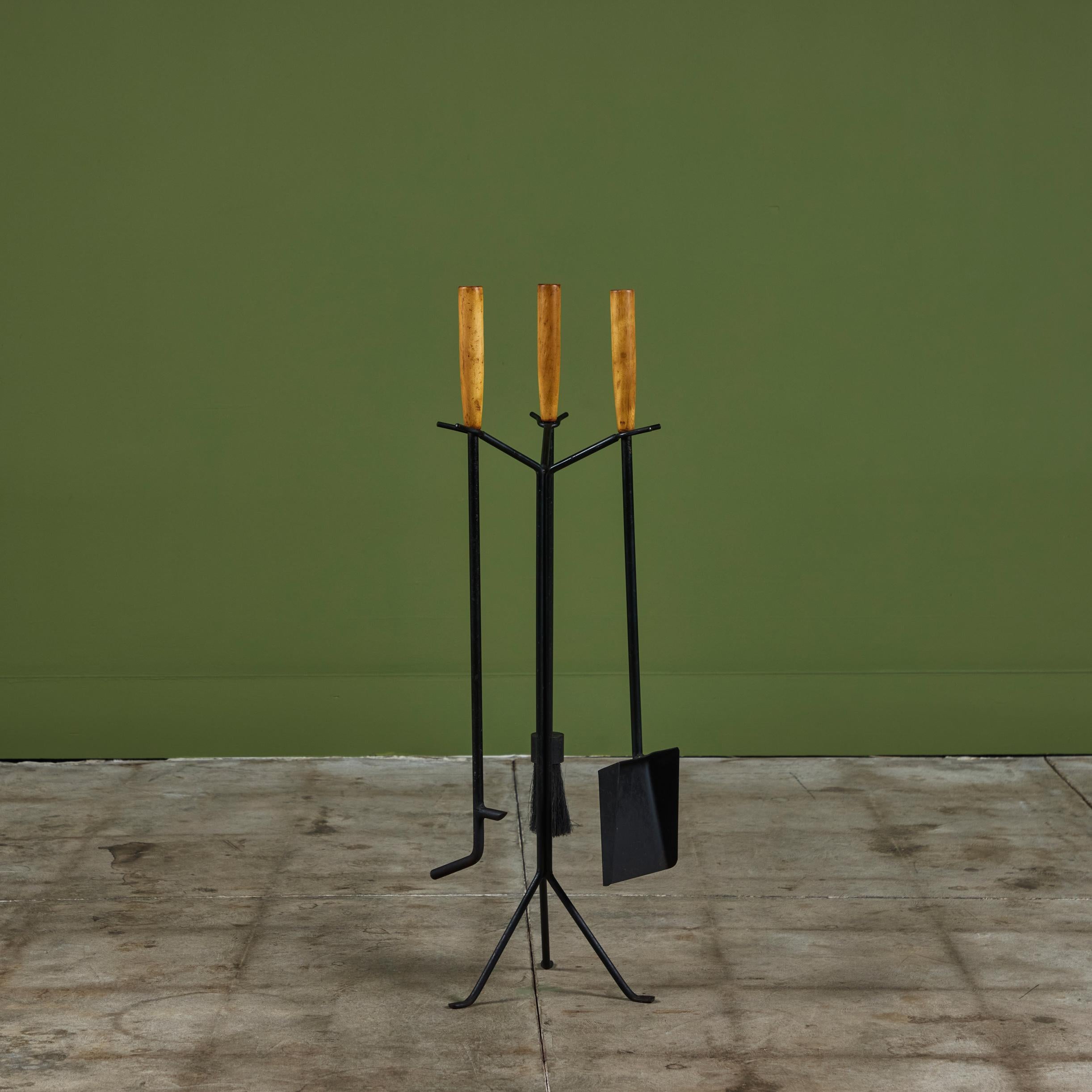 Mid-Century Modern Ensemble d'outils de cheminée Irving Harper de George Nelson Associates pour Howard Miller en vente