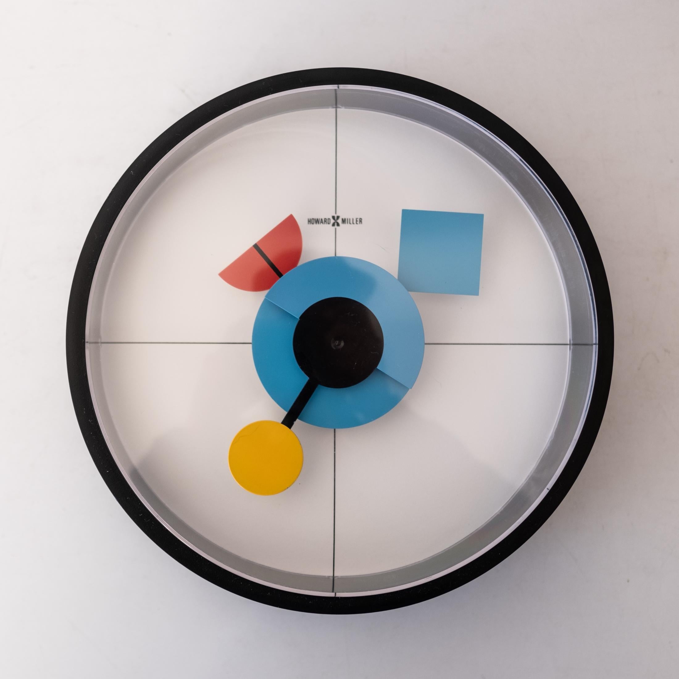 Vintage Irving Harper for George Nelson Associates wall clock. Produced by Howard Miller, with original tags. Runs well and retains the original hands and movement.  
